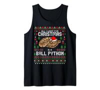 Maglione Natalizio con Scritta all I Want for Christmas Is A Ball Python Canotta