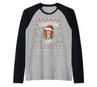 Maglione Natalizio con Scritta all I Want for Christmas Is A Lion Ugly Christmas Maglia con Maniche Raglan