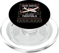 Maglione natalizio con scritta "Christmas Glider Pilot Ugly Xmas Sweater Thermals Soaring PopSockets PopGrip per MagSafe