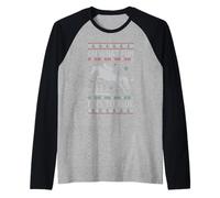Maglione Natalizio con Scritta in Inglese Oh What Fun It Is To Ride Horse Maglia con Maniche Raglan