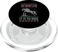 Maglione natalizio con scritta in inglese "Oh What Fun It Is To Ride Horse" PopSockets PopGrip per MagSafe