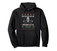 Maglione Natalizio con Teschio Vichingo Felpa con Cappuccio