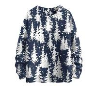 Maglione natalizio da donna con stampa divertente, maglione natalizio da donna, felpa con stampa grafica a maniche lunghe, per feste, regali di Natale quotidiani, Nero , M