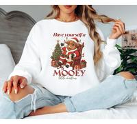 Maglione natalizio da donna Have Yourself A Mooey Little Christmas Highland Cow