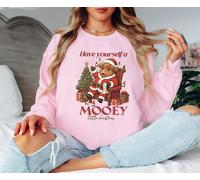 Maglione natalizio da donna Have Yourself A Mooey Little Christmas Highland Cow