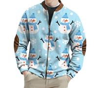 Maglione natalizio da uomo con cappuccio da allenamento con cappuccio da uomo autunno a maniche lunghe felpa con stampa 3D top felpa all'aperto per feste all'aperto Clotihing regali di Natale, Mr2, L
