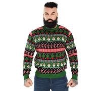Maglione natalizio da uomo unisex classico Fairisle renne Merry Christmas Ya Sporco Animal Party Maglioni da donna, Ottieni il tuo Fairisle Freak, XXX-Large