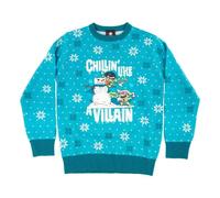 Maglione Natalizio Dc Comics 'Chillin Like A Villain' Bambini Età 11-12 Nuovo