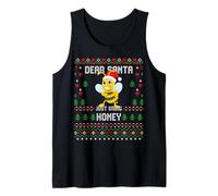 Maglione Natalizio Dear Santa Bee Beekeeper Christmas Honey Ugly Canotta