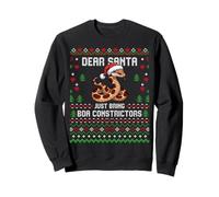Maglione Natalizio Dear Santa Boa Constrictor Christmas Ugly Felpa