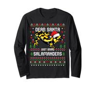 Maglione Natalizio Dear Santa Fire Salamander Christmas Ugly Maglia a Manica