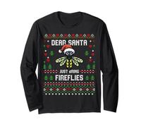 Maglione Natalizio Dear Santa Firefly Fireflies Christmas Ugly Maglia a Manica