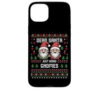 Maglione natalizio Dear Santa Garden Gnomes Christmas Ugly Custodia per iPhone 15 Plus