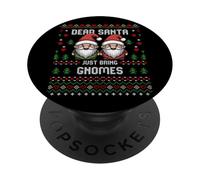 Maglione natalizio Dear Santa Garden Gnomes Christmas Ugly PopSockets PopGrip Adesivo