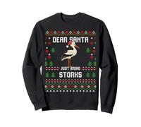 Maglione Natalizio Dear Santa Just Bring Storks Christmas Ugly Felpa