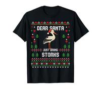 Maglione Natalizio Dear Santa Just Bring Storks Christmas Ugly Maglietta
