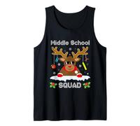 Maglione Natalizio Divertente per Insegnante con Renna della Middle School Squad Canotta