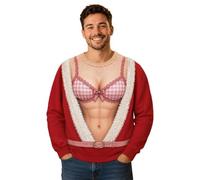 Maglione Natalizio Donna, Brutto, Divertente, Girocollo, Maniche Lunghe | Pullover per lei dal taglio femminile, perfetto per cene in famiglia e serate a tema fra amiche, comodo e versatile