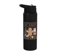 Maglione natalizio Gingerbread Man Cookie Baking Oh Snap Ugly Stainless Steel Insulated Water Bottle