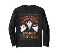 Maglione Natalizio Making Spirits Bright Spooky Ugly Maglia a Manica