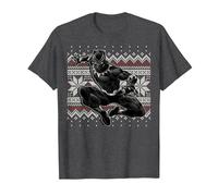 Maglione Natalizio Marvel Black Panther Crouch Ugly Maglietta, Uomo, Grigio Scuro, M