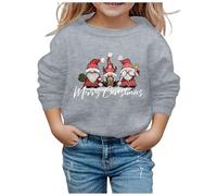 Maglione natalizio per ragazzi e ragazze, felpa a girocollo con cartoni animati, pullover top per le vacanze classiche da ragazza maglioni larghi con lettere stampate per bambini vestiti di Natale