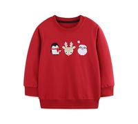 Maglione natalizio per ragazzi oversize, felpa natalizia per bambini, a maniche lunghe, divertente maglione natalizio con motivi natalizi Merry Christmas morbido costume di Natale per ragazzi, Colore