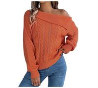 Maglione Nero con Brillantini Sweatshirt Caldi Calda Scritte Basic Bottoni sotto sulle Dietro Coperta Perfetta Casual Croce Porta Felponi Ciambella Acceso Neve Scandinavo Cammello