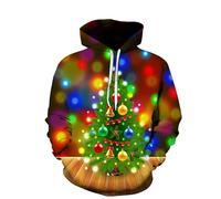 Maglione nero da uomo a maniche lunghe, maglione natalizio con felpa Galaxy, b, 6XL