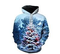 Maglione nero da uomo a maniche lunghe, maglione natalizio con felpa Galaxy, d, 5XL
