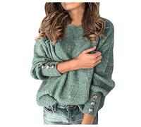 Maglione oversize da donna UK - Maglione invernale da donna UK - Caldo maglione a maniche lunghe top autunno inverno pullover allentato maglione leggero caldo maglioni larghi, Blu, L