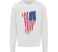 Maglione Per Bambini Con Bandiera Stars & Stripes Degli USA 4 Luglio America