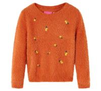 vidaXL Maglione per bambini lavorato a mano Arancione bruciato 128