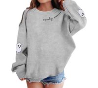 Maglione per Halloween Bambini Bambino Fantasma Felpa Maglieria Autunno Inverno Vestiti Casual Comoda Baggy Pullover Hoodie con Cappuccio Invernali Sweatshirt Felpe Bambina 3-13 Anni