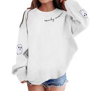 Maglione per Halloween Bambini Bambino Fantasma Felpa Maglieria Autunno Inverno Vestiti Casual Comoda Baggy Pullover Hoodie con Cappuccio Invernali Sweatshirt Felpe Bambina 3-13 Anni