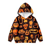 Maglione per Halloween Bambini Fantasma Grafico Scollo Rotondo Top Maglietta Casual Lettera Manica Lunga Pullover Felpa Bambino con Cappuccio Invernali Sweatshirt Felpe 5-12 Anni