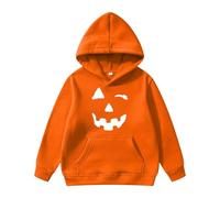 Maglione per Halloween Fantasma Grafico Scollo Rotondo Top Maglietta Felpa Bambina Maniche Lunghe Crop Unisex Bambini Maglia con Ricamo Invernali Sweatshirt Felpe 5-12 Anni