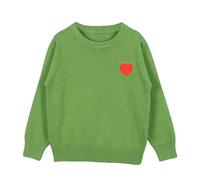 Maglione Ragazza 13 Anni - Cardigan per Bambine e Bambine a Maniche Lunghe con Bottoni con Scollo Rotondo (Green 3-4 Years)