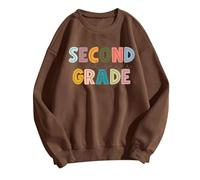 Maglione riscaldante da donna, maglietta per il primo giorno di scuola, abbigliamento insegnante per l'inizio della scuola, vacanze, anniversario, top grafico, maglione bianco, caffè, M