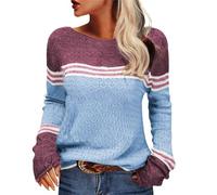 Maglione Rosso Maniche a Sbuffo Particolari Blu di Scritte Invernale per Arcobaleno Obliqua Le Fa Future Co Gialle Monocromatiche Attillato Renne Mettere Scandinavo Ai Size