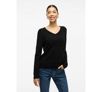 Maglione scollo a V in maglia fine Nero L Tinta unita