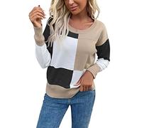 Maglione Smanicato Donna Maglioni Montagna Donna Maglione Lavorato A Maglia A Maniche Lunghe con Cuciture Girocollo Autunno E Inverno da Lupetto Invernale Maglioni Lana B L