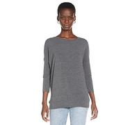 Maglione Sottile a Maglia 3/4 Manica Rotonda Stretch ONLGLAMOUR, Colore:Grigio Scuro, Taglia:L