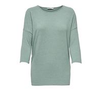 Maglione Sottile a Maglia 3/4 Manica Rotonda Stretch ONLGLAMOUR, Colore:Verde, Taglia:S