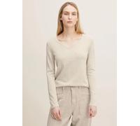 Maglione sottile a maglia per donna TOM TAILOR Basic Stretch con scollo a V