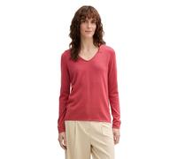 Maglione sottile a maglia per donna TOM TAILOR Basic Stretch con scollo a V