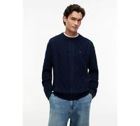 Maglione strutturato in filato spesso Blu M Tinta unita