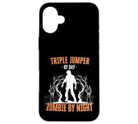 Maglione triplo di Day Zombie by Night Triple Jump Halloween Custodia per iPhone 16 Plus