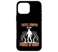 Maglione triplo di Day Zombie by Night Triple Jump Halloween Custodia per iPhone 16 Pro Max