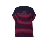 Maglione Ulla Popken da donna taglie forti a righe oversize a forma di mantello